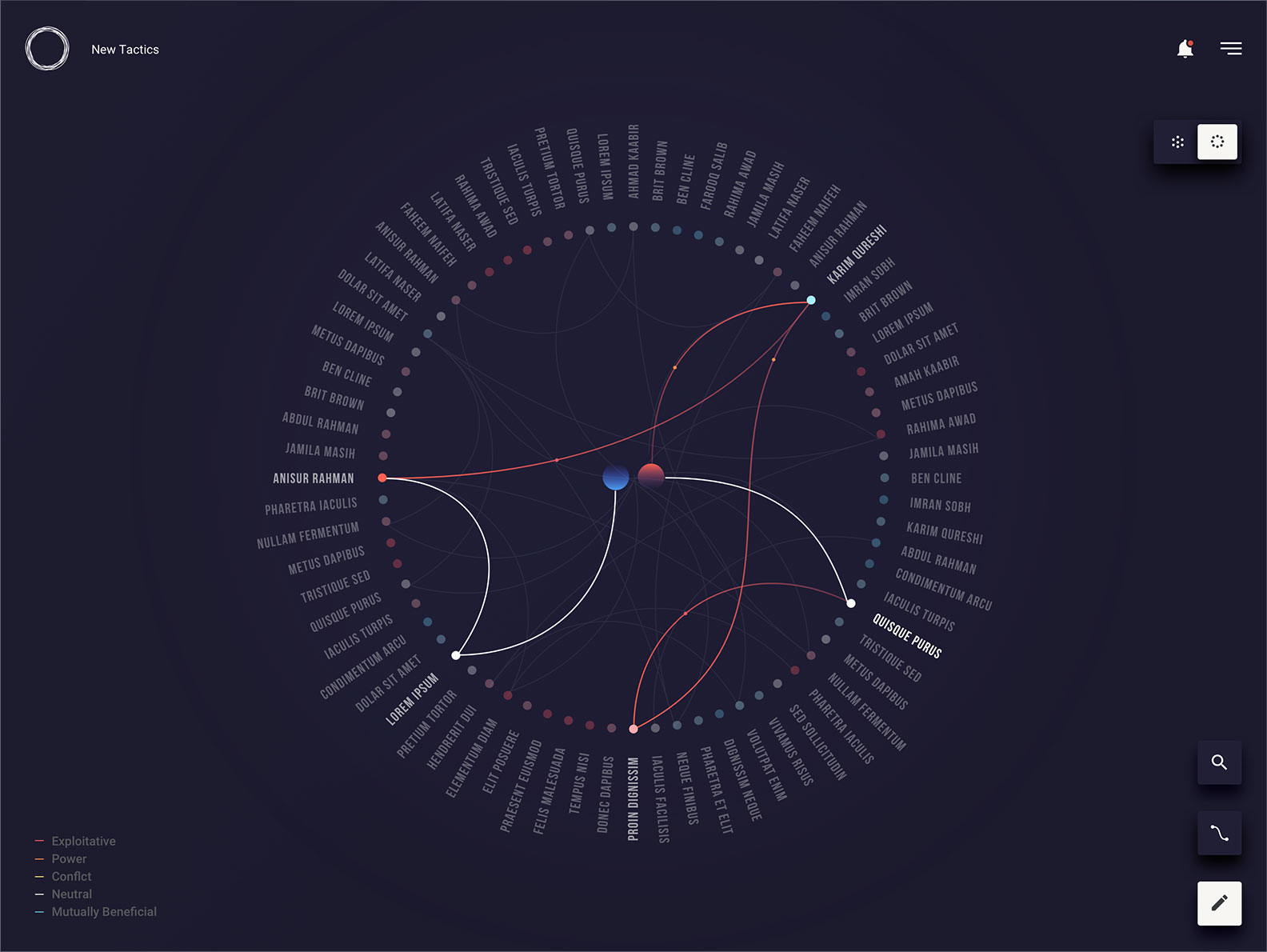 New Tactics Connection View
